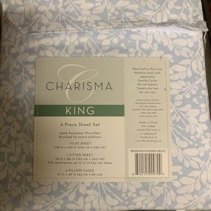 Charisma Microfiber 6 Piece King Sheet Set